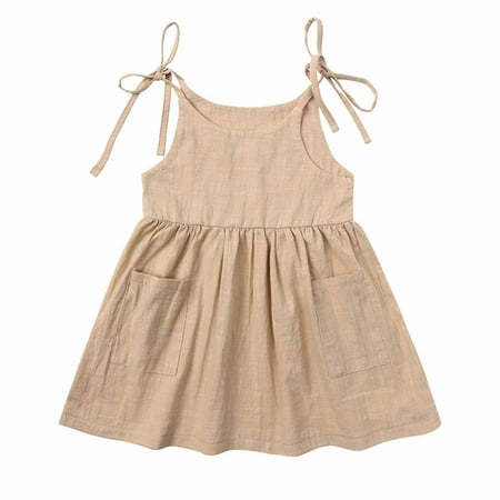 Odeerbi Summer Tank Dress For Girls Toddler Baby Children s Cotton Linen Dress Suspender Dress Solid Color Vest Skirt Khaki
Odeerbi Summer Tank Dress For Girls Toddler Baby Children s Cotton Linen Dress Suspender Dress Solid Color Vest Skirt Khaki