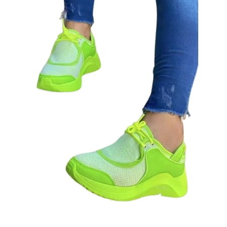 Tenmix Women Athletic Sneaker Lace Up Sneakers Low Top Walking Shoes Chunky Sport Shoe Jogging Lightweight Nonslip Fluorescent Green 5
Tenmix Women Athletic Sneaker Lace Up Sneakers Low Top Walking Shoes Chunky Sport Shoe Jogging Lightweight Nonslip Fluorescent Green 5