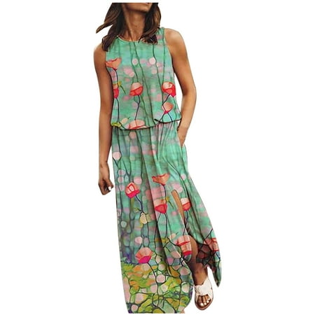 cllios Fashion Casual Dresses for Women Summer Sleeveless O-Neck Print Fork Opening Dresses for women 2023
cllios Fashion Casual Dresses for Women Summer Sleeveless O-Neck Print Fork Opening Dresses for women 2023