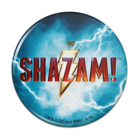 Shazam! Movie Logo Kitchen Refrigerator Locker Button Magnet