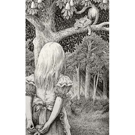 Alice with Cheshire Cat Canvas Art - Brian Partridge (12 x 18)