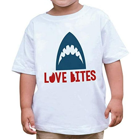 7 ate 9 Apparel Kid s Love Bites Shark Valentine s Day T-Shirt 5T White 
7 ate 9 Apparel Kid s Love Bites Shark Valentine s Day T-Shirt 5T White