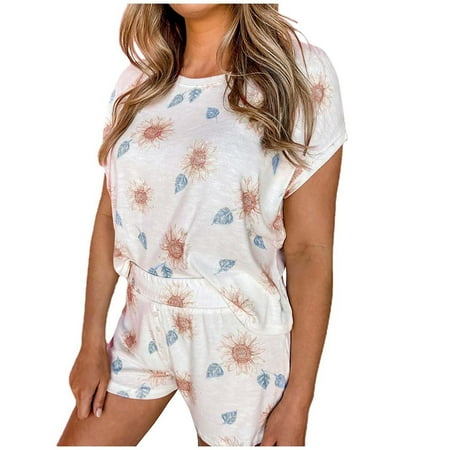 Women s Summer Lounge Sets Casual Comfy Printed Crew Neck Short Sleeve Tops and Shorts 2 Piece Outfits Pajamas Ladies Clothes
Women s Summer Lounge Sets Casual Comfy Printed Crew Neck Short Sleeve Tops and Shorts 2 Piece Outfits Pajamas Ladies Clothes