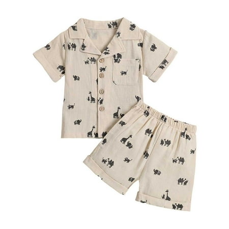 Toddler Boys Summer Animal Tree Beach Printing Lapel Short Sleeved Cardigan Shirt Tops and Fifth Shorts 2Pieces Children s Clothing Easter Outfits for Toddler Boys Boys Outfits 6t Baby Boy Warm up 
Toddler Boys Summer Animal Tree Beach Printing Lapel Short Sleeved Cardigan Shirt Tops and Fifth Shorts 2Pieces Children s Clothing Easter Outfits for Toddler Boys Boys Outfits 6t Baby Boy Warm up