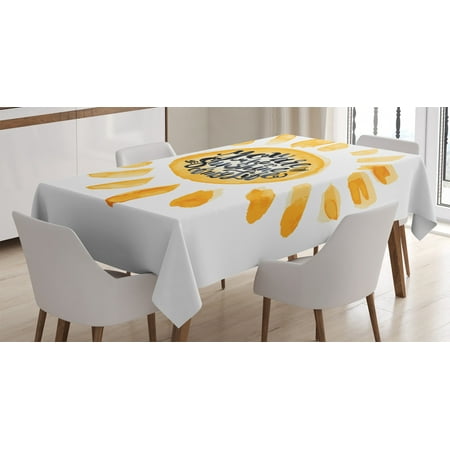 Quotes Decor Tablecloth Watercolor Image Sunny Hot Life Inspired Warm Emotion Elements Fun Sign Rectangular Table Cover for Dining Room Kitchen 60 X 90 Inches Orange Black by Ambesonne
Quotes Decor Tablecloth Watercolor Image Sunny Hot Life Inspired Warm Emotion Elements Fun Sign Rectangular Table Cover for Dining Room Kitchen 60 X 90 Inches Orange Black by Ambesonne