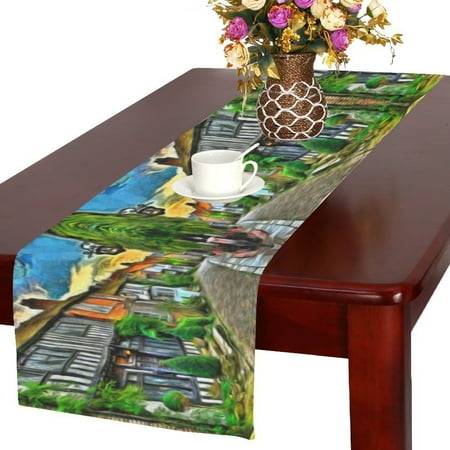 MYPOP An Oil Painting of Mermaid Street in Rye Long Table Runner 16x72 incheses Street Landscape Table Runner Cotton Linen Cloth Placemat for Office Kitchen Dining Wedding Party Home Decor
MYPOP An Oil Painting of Mermaid Street in Rye Long Table Runner 16x72 incheses Street Landscape Table Runner Cotton Linen Cloth Placemat for Office Kitchen Dining Wedding Party Home Decor