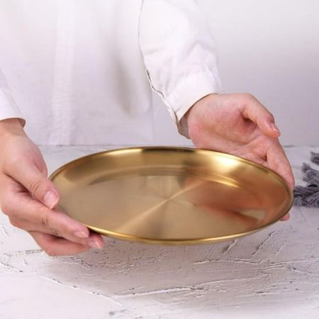 Round Tray Stainless Steel Food Tray Small Dinner Plate Dessert Disc Multipurpose Storage Tray for Snack Fruit Cosmetics Jewelry
Round Tray Stainless Steel Food Tray Small Dinner Plate Dessert Disc Multipurpose Storage Tray for Snack Fruit Cosmetics Jewelry