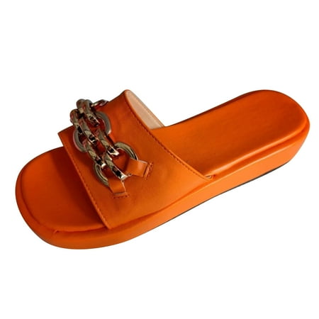 TUOBARR Flat Sandals for Women Women s Flat Shoes Ladies Thick Bottom Sandals Summer Causal Slippers Orange
TUOBARR Flat Sandals for Women Women s Flat Shoes Ladies Thick Bottom Sandals Summer Causal Slippers Orange