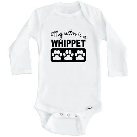 My Sister Is A Whippet One Piece Baby Bodysuit One Piece Baby Bodysuit (Long Sleeve) 3-6 Months White
My Sister Is A Whippet One Piece Baby Bodysuit One Piece Baby Bodysuit (Long Sleeve) 3-6 Months White