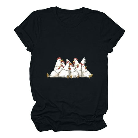 Workout Tops for Women Flannel Shirts for Women Women s Short Sleeve T-shirt Good Luck Chicken Farmer Funny Letter Print Tops Cute Tops for Women Tops for Women New Arrival Black S
Workout Tops for Women Flannel Shirts for Women Women s Short Sleeve T-shirt Good Luck Chicken Farmer Funny Letter Print Tops Cute Tops for Women Tops for Women New Arrival Black S