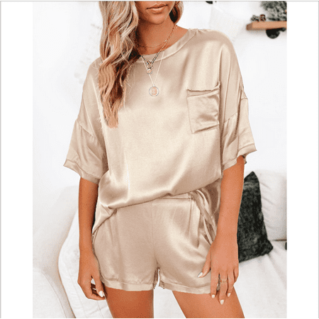 2021 European And American Spring New Pure Color Silk-Like Pajamas Home Wear Short Sleeve Shorts Irregular Two-Piece Suit
2021 European And American Spring New Pure Color Silk-Like Pajamas Home Wear Short Sleeve Shorts Irregular Two-Piece Suit