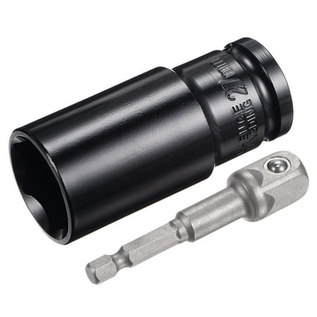 Uxcell Socket Accessory Set 27mm Deep Socket 1/4 Hex Shank Impact Adapter with 1/2 Drive
Uxcell Socket Accessory Set 27mm Deep Socket 1/4 Hex Shank Impact Adapter with 1/2 Drive