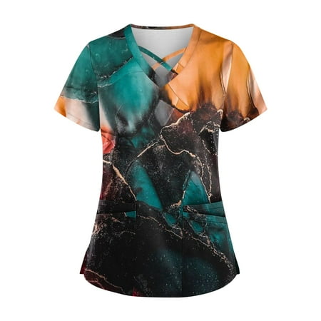 Clearance Sale! Nurse Scrubs MIARHB Women s Fashion V Neck Cross Printing Uniform with Pocket T-Shirt Short Sleeve Top Black S
Clearance Sale! Nurse Scrubs MIARHB Women s Fashion V Neck Cross Printing Uniform with Pocket T-Shirt Short Sleeve Top Black S