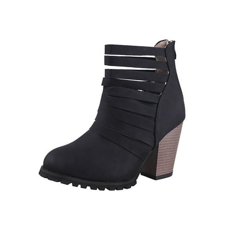 Eloshman Ladies Non Slip Heeled Ankle Boots Formal Breathable Zip Up High Heel Boot Comfort Round Toe Booties Black 9
Eloshman Ladies Non Slip Heeled Ankle Boots Formal Breathable Zip Up High Heel Boot Comfort Round Toe Booties Black 9