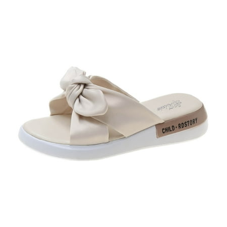 Youmylove Women Slide Slippers Shoes Summer Thick Sole Women Slide Slippers Beach Shoes Roman Shoes Fashion Bow Knot Outer Wear Slippers Leisure Ladies Cozy Daily Walking
Youmylove Women Slide Slippers Shoes Summer Thick Sole Women Slide Slippers Beach Shoes Roman Shoes Fashion Bow Knot Outer Wear Slippers Leisure Ladies Cozy Daily Walking
