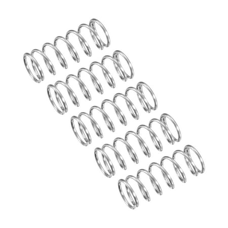 Compression Spring 5 Pack 304 Stainless Steel 6mm OD 0.6mm Wire 15mm Length