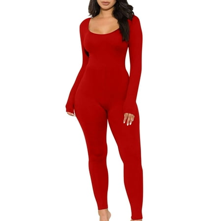 GWAABD One Piece Pajamas for Women Suitable Jumpsuits for Women Fashion Yoga Jumpsuits Workout Ribbed Long Sleeve Sport Jumpsuits
GWAABD One Piece Pajamas for Women Suitable Jumpsuits for Women Fashion Yoga Jumpsuits Workout Ribbed Long Sleeve Sport Jumpsuits