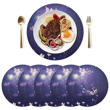 Round Placemats Plate Mats 15 Inch Non-Slip Heat Resistant Washable PVC Set Table Decoration for Kitchen Dining A Little Girl Flying
Round Placemats Plate Mats 15 Inch Non-Slip Heat Resistant Washable PVC Set Table Decoration for Kitchen Dining A Little Girl Flying