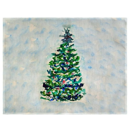 Betsy Drake PM1374 14 x 18 in. Blue Lights Christmas Tree Place Mat - Set of 4