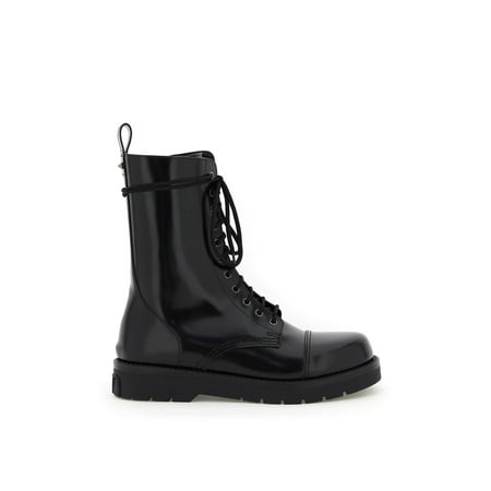 Valentino garavani brushed leather camden shoes combat boots