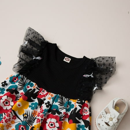 NECHOLOGY Kids Girls Toddler Beach Lace Fly Sleeves Floral Prints Princess Girls Dress Cloths Toddler Sunflower Dress Dress Black 12-18 Months
NECHOLOGY Kids Girls Toddler Beach Lace Fly Sleeves Floral Prints Princess Girls Dress Cloths Toddler Sunflower Dress Dress Black 12-18 Months