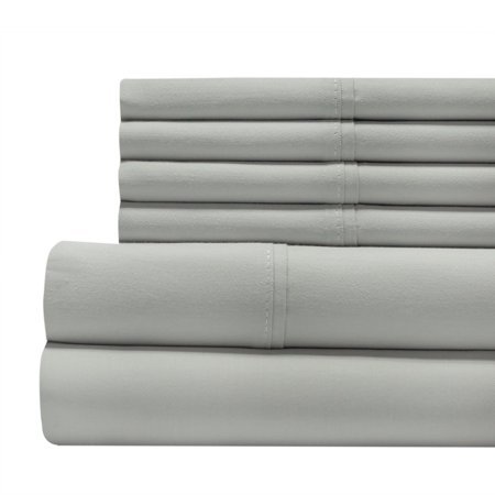 800 Thread Count Cotton Rich 6-Piece Sheet Set - Queen - Glacier Grey