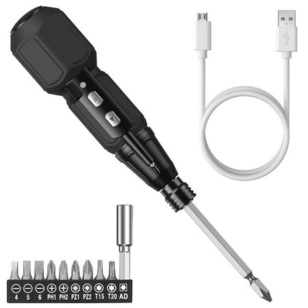 Electric Screwdriver Sets Automatic Home Repair Tool Kit Motorized Screwdriver with LED Lights and USB Cable Black
Electric Screwdriver Sets Automatic Home Repair Tool Kit Motorized Screwdriver with LED Lights and USB Cable Black