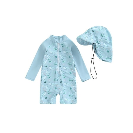 Qtinghua Toddler Infant Baby Boys Swimsuit Kids Rash Guard One Piece Newborn Zipper Bathing Suit Swimwear with Hat
Qtinghua Toddler Infant Baby Boys Swimsuit Kids Rash Guard One Piece Newborn Zipper Bathing Suit Swimwear with Hat