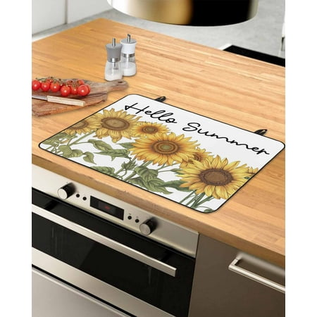 Hello Summer Stove Top Covers for Electric Stove Heat Insulation Fireproof Glass Cooktop Cover Counter Top Glass Stove Cover for Prevent Scratches 36 x21 Rustic Spring Floral Sunflowers
Hello Summer Stove Top Covers for Electric Stove Heat Insulation Fireproof Glass Cooktop Cover Counter Top Glass Stove Cover for Prevent Scratches 36 x21 Rustic Spring Floral Sunflowers