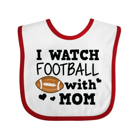 Inktastic I Watch Football with My Mom Gift Baby Boy Bib