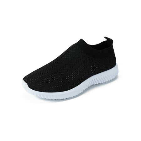 

Daeful Women Sock Sneakers Slip On Walking Shoes Mesh Athletic Shoe Elastic Breathable Running Sneaker Womens Casual Black 10