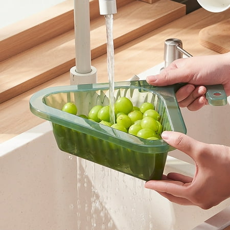 Fogcroll Drain Basket Triangular Non-slip Easy Hanging Punch Free Wide Opening Vegetable Cleaning Plastic Extendable Handle Sink Strainer Kitchen Tool
Fogcroll Drain Basket Triangular Non-slip Easy Hanging Punch Free Wide Opening Vegetable Cleaning Plastic Extendable Handle Sink Strainer Kitchen Tool