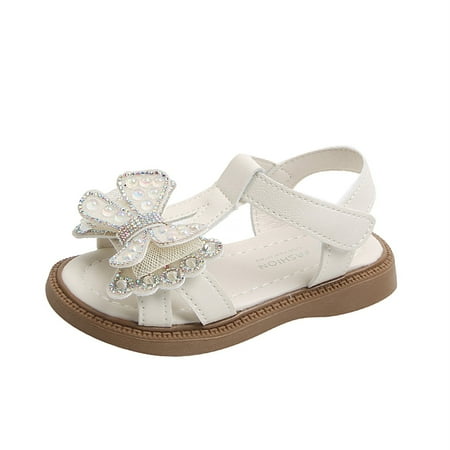Toddler Girls White Summer Sandals 2.5 Years-3 Years