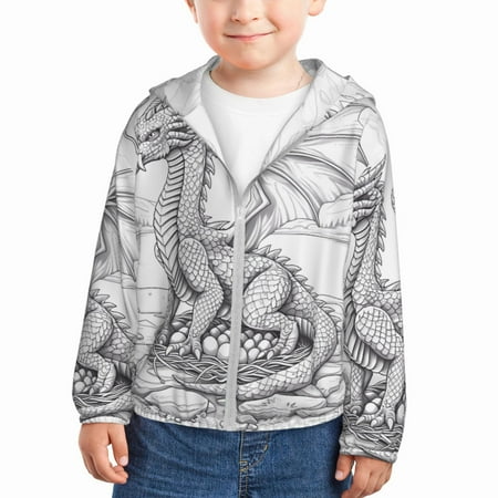 Wukai Dragon Nest Sketch Print Kids Sun Protection Hoodie Zip-Up Jackets Long Sleeve Shirts Fishing Shirt with Pocket for Kid-5 Years
Wukai Dragon Nest Sketch Print Kids Sun Protection Hoodie Zip-Up Jackets Long Sleeve Shirts Fishing Shirt with Pocket for Kid-5 Years