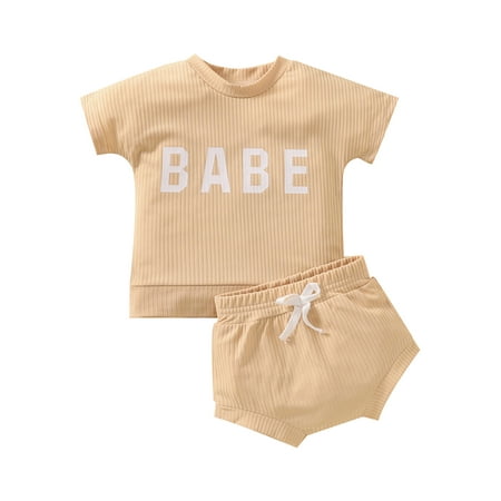Bagilaanoe 2pcs Newborn Baby Boy Girl Short Pants Set Short Sleeve BABE Letter Print T Shirt Tops + Shorts 3M 6M 12M 18M 24M Infant Casual Summer Outfits
Bagilaanoe 2pcs Newborn Baby Boy Girl Short Pants Set Short Sleeve BABE Letter Print T Shirt Tops + Shorts 3M 6M 12M 18M 24M Infant Casual Summer Outfits