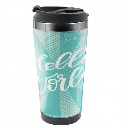 Hello World Travel Mug Hello World Retro Sunburst Steel Thermal Cup 16 oz by Ambesonne
Hello World Travel Mug Hello World Retro Sunburst Steel Thermal Cup 16 oz by Ambesonne