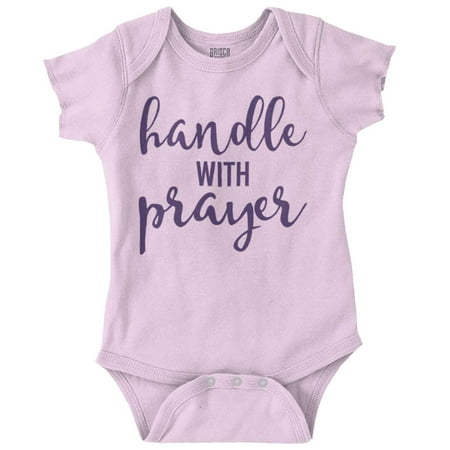Handle Prayer Christian Religious Baby Bodysuit Jumper Girls Brisco Brands