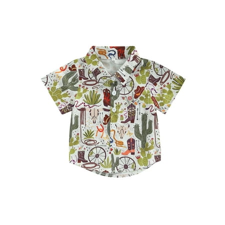 Qtinghua Infant Baby Boy Summer Shirt Cow Cactus Print Short Sleeve Lapel Collar Button Down Western Top Shirt Outfits White 4-5 Years
Qtinghua Infant Baby Boy Summer Shirt Cow Cactus Print Short Sleeve Lapel Collar Button Down Western Top Shirt Outfits White 4-5 Years