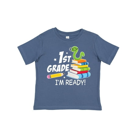 Inktastic Bookworm Ready for 1st Grade Gift Toddler Boy or Toddler Girl T-Shirt