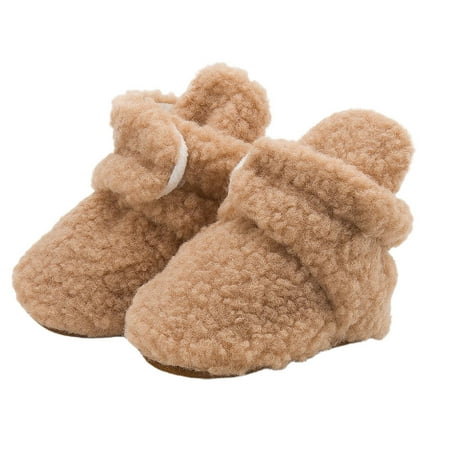1 Pair Baby Shoes Sneakers Warm Plush Prewalke Winter Anti Shoes