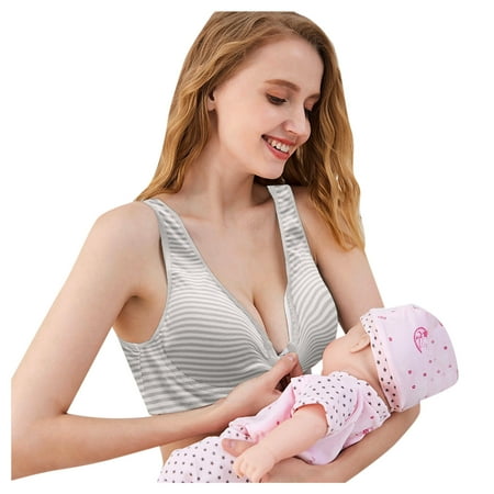 Frehsky bras for women Women s Vest Type Underwear Gathered Feeding Bra With Front Buckle Grey
Frehsky bras for women Women s Vest Type Underwear Gathered Feeding Bra With Front Buckle Grey