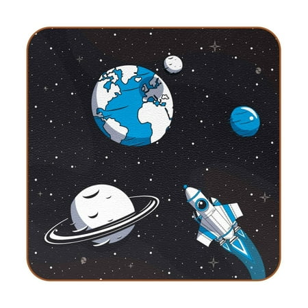 OWNTA Spaceship Pattern Premium 6-Piece Square Coaster Set in Microfiber Leather - Non-Slip & Absorbent Cup Mats
OWNTA Spaceship Pattern Premium 6-Piece Square Coaster Set in Microfiber Leather - Non-Slip & Absorbent Cup Mats