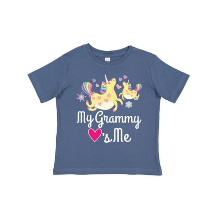 Inktastic My Grammy Loves Me Unicorn Gift Toddler Toddler Girl T-Shirt