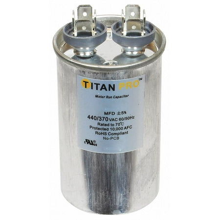 Titan Pro Motor Run Capacitor 12.5 MFD 2 43/64 H TRCF12.5