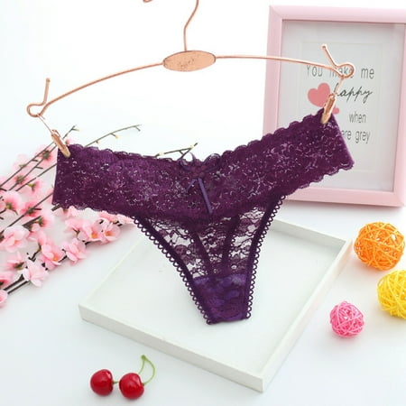 DENGDENG Women s Breathable G-String See Through Underwear Thongs for Women Sexy Lace Low Waisted Panties
DENGDENG Women s Breathable G-String See Through Underwear Thongs for Women Sexy Lace Low Waisted Panties
