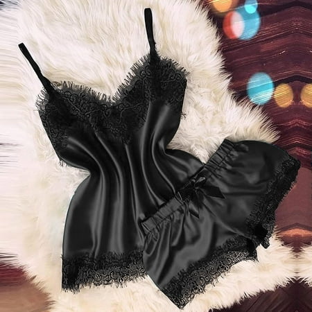 Idoravan Lingerie Set for Women Clearance Women V-Neck Eyelash Lace Stain Camisole Pajamas Bowknot Shorts Set
Idoravan Lingerie Set for Women Clearance Women V-Neck Eyelash Lace Stain Camisole Pajamas Bowknot Shorts Set