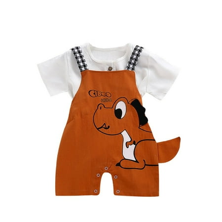 Clearance! Hilittlekids Summer Casual Fashion Baby Cartoon Printing Short Sleeve Top And Suspender Trousers Set Orange 12M
Clearance! Hilittlekids Summer Casual Fashion Baby Cartoon Printing Short Sleeve Top And Suspender Trousers Set Orange 12M