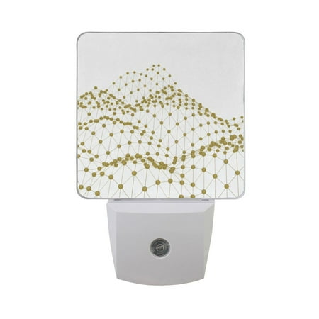 Gold Abstract on White Night Light LED Dusk to Dawn Auto Sensor Night Lamp Plug-in Nightlight for Bedroom Hallway Kitchen 2 PCs
Gold Abstract on White Night Light LED Dusk to Dawn Auto Sensor Night Lamp Plug-in Nightlight for Bedroom Hallway Kitchen 2 PCs