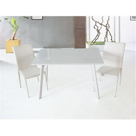 J & M Furniture 17780 B24 Dining Table - White High Gloss