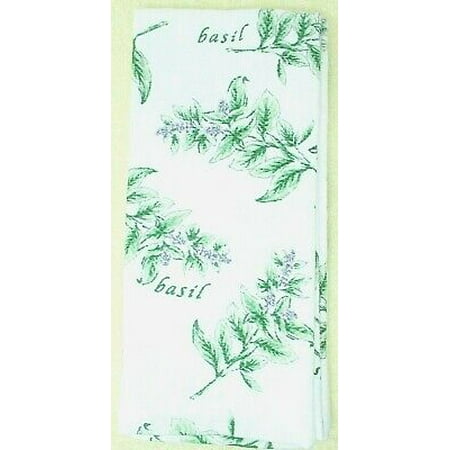 Kitchen Towels Set of 2 dish hand 18x28” Green Herbs Basil high quality